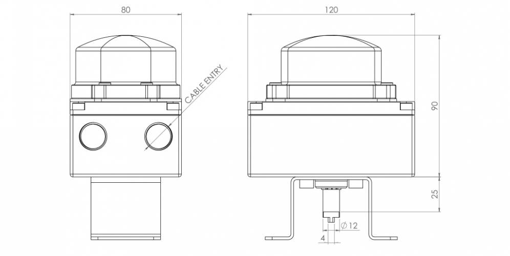 KS3F ATEX de aluminio con indicador visual