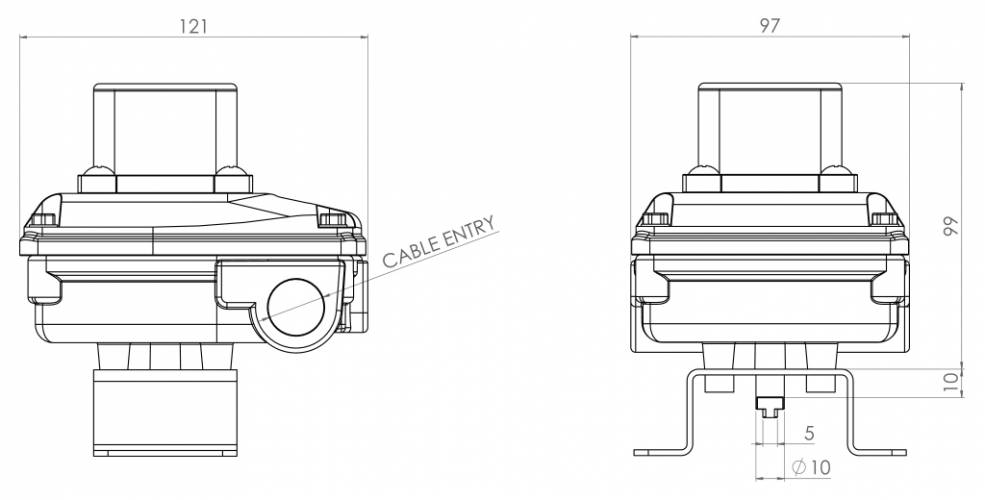 KS3L ATEX de aluminio con indicador visual