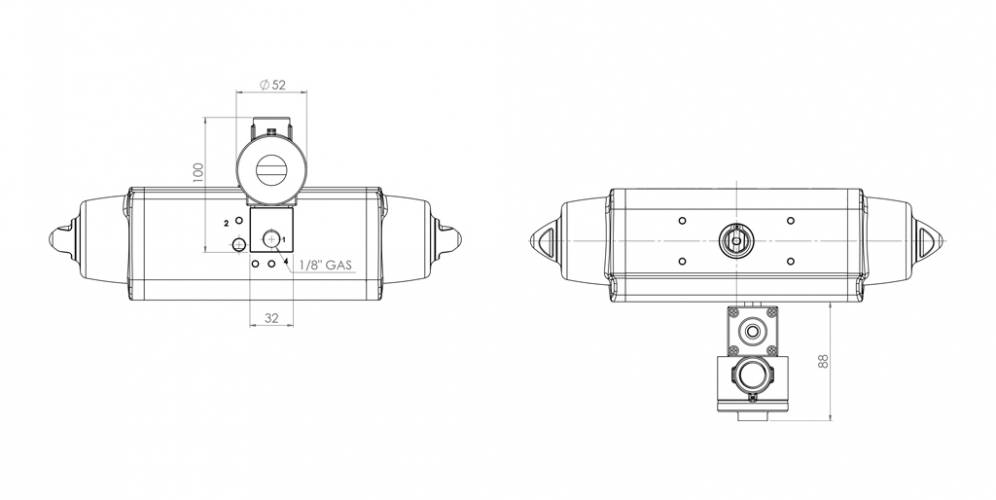 Electroválvula 3/2 NC de 1/8” con bobina ATEX II2GD Exd IIC T4-T6