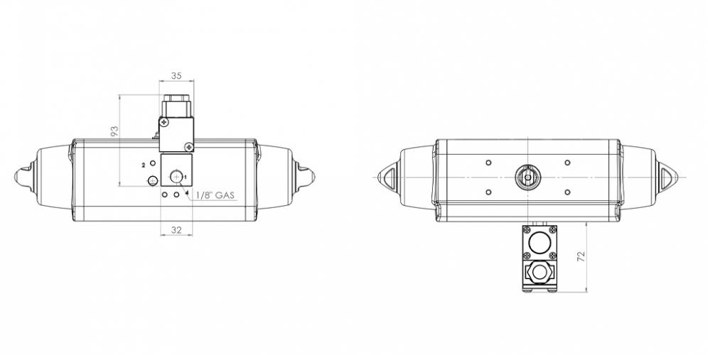 Electroválvula 3/2 NC de 1/8” con bobina ATEX II3GD ExnA T4