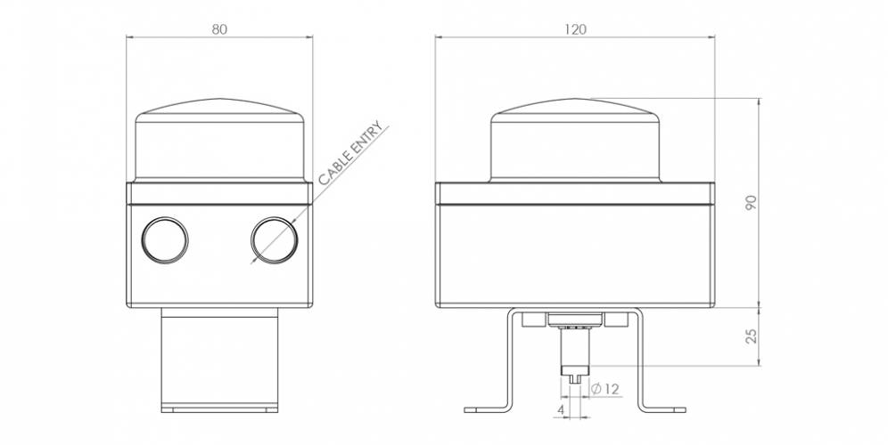 KSSB de aluminio y tecnopolímero con indicador visual